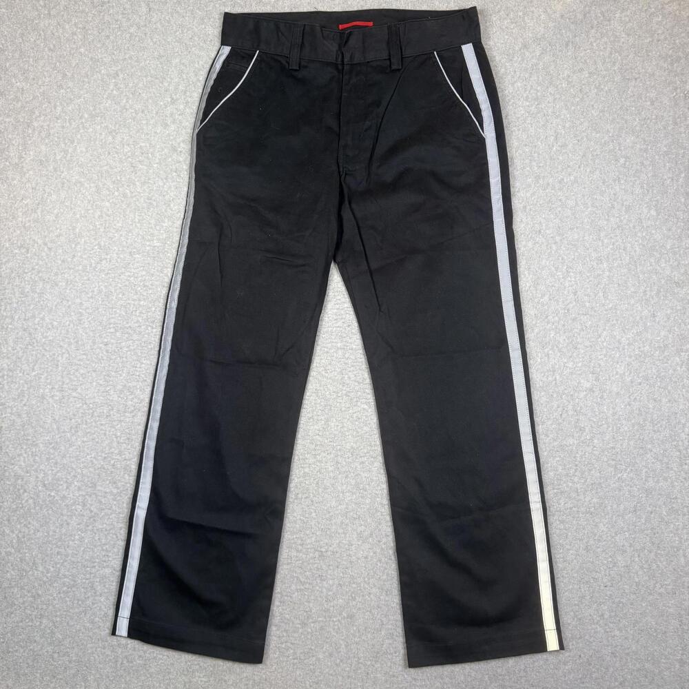 Tesla Women's Size 8x30 Black White Striped Pull On Ankle Length Pants